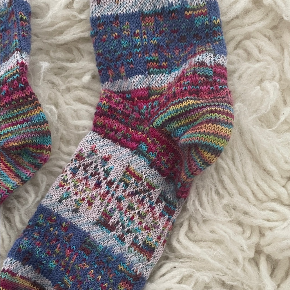 Colorful Patterned Alpaca Socks - Picture 3 of 5